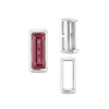 ITI NYC Straight Baguette Settings With Airline in Sterling Silver (1.75 x 1.50 mm - 8.00 x 3.75 mm)