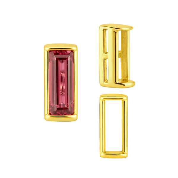 ITI NYC Straight Baguette Settings With Airline in 14K Gold (1.75 x 0.50 mm - 8.75 x 3.75 mm)