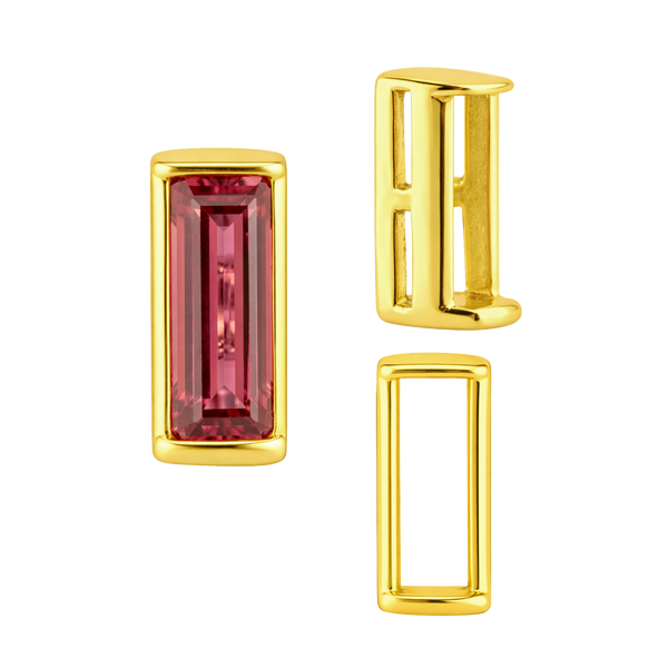 ITI NYC Straight Baguette Settings With Airline in 14K Gold (1.75 x 1.50 mm - 8.00 x 3.75 mm)