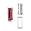 ITI NYC Straight Baguette Settings With Airline in Sterling Silver (1.75 x 1.50 mm - 8.75 x 3.75 mm)