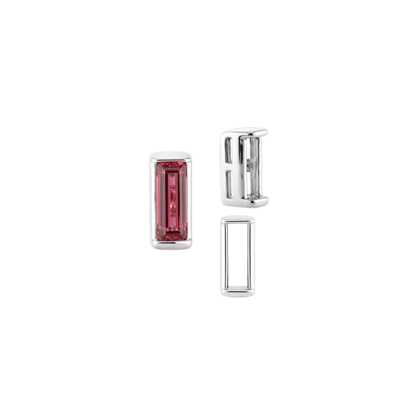 ITI NYC Straight Baguette Settings With Airline in Sterling Silver (1.75 x 1.50 mm - 8.00 x 3.75 mm)