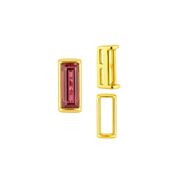 ITI NYC Straight Baguette Settings With Airline in 14K Gold (1.75 x 1.50 mm - 8.00 x 3.75 mm)