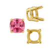 ITI NYC Four Prong Cushion Heavy Basket Settings in 14K Gold (4.00 x 4.00 mm - 10.00 x 10.00 mm)