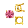 ITI NYC Four Prong Cushion Heavy Basket Settings in 14K Gold (4.00 x 4.00 mm - 10.00 x 10.00 mm)