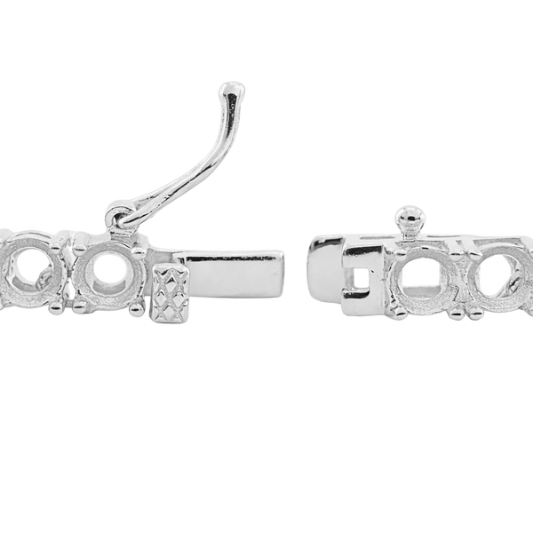 Tennis Necklace Mounting in Sterling Silver (.03 ct / 2.0 mm)