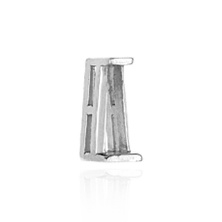 ITI NYC Tapered Baguette Settings With Airline in Sterling Silver (2.00 x 1.75 mm - 8.25 x 3.75 mm)