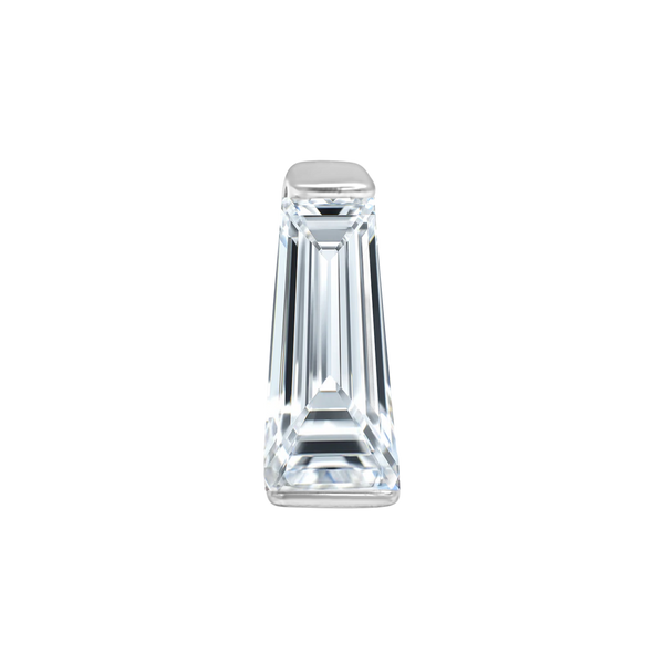 ITI NYC Tapered Baguette Settings With Airline in Sterling Silver (2.00 x 1.75 mm - 8.25 x 3.75 mm)
