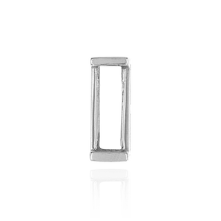 ITI NYC Straight Baguette Single Base Settings in Sterling Silver (1.75 x 1.00 mm - 8.00 x 3.75 mm)