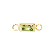 Load image into Gallery viewer, Diamond or Gemstone Baguette Bezel Bracelet/Necklace Charm in 14K Yellow Gold
