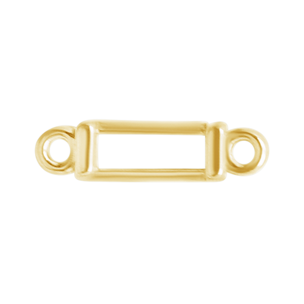 Baguette Bezel with Rings in 14K Gold (3.00 x 1.50 mm - 4.00 x 2.00 mm)