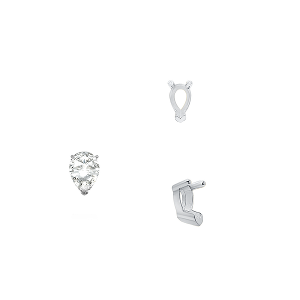 ITI NYC V-End Pear Shape Single Base Settings in 14K Gold (5.00 x 3.00 mm - 15.00 x 10.00 mm)