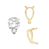 ITI NYC V-End Pear Shape Single Base Settings in 14K Gold (5.00 x 3.00 mm - 15.00 x 10.00 mm)