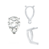 ITI NYC V-End Pear Shape Single Base Settings in 14K Gold (5.00 x 3.00 mm - 24.00 x 16.00 mm)