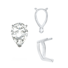 Load image into Gallery viewer, ITI NYC V-End Pear Shape Single Base Settings in 14K Gold (5.00 x 3.00 mm - 24.00 x 16.00 mm)
