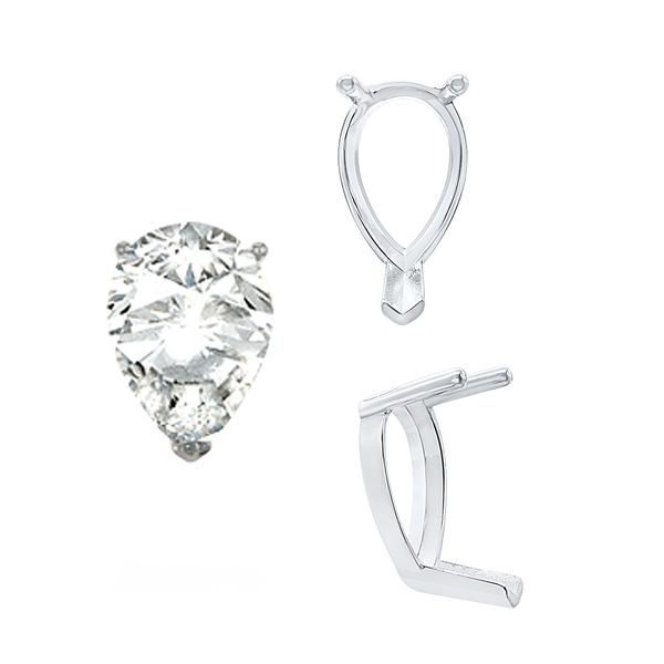 ITI NYC V-End Pear Shape Single Base Settings in 14K Gold (5.00 x 3.00 mm - 24.00 x 16.00 mm)