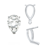 ITI NYC V-End Pear Shape Single Base Settings in Sterling Silver (5.00 x 3.00 mm - 24.00 x 16.00 mm)