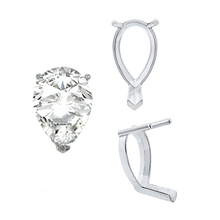 Load image into Gallery viewer, ITI NYC V-End Pear Shape Single Base Settings in 14K Gold (5.00 x 3.00 mm - 24.00 x 16.00 mm)
