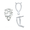 ITI NYC V-End Pear Shape Single Base Settings in 14K Gold (5.00 x 3.00 mm - 24.00 x 16.00 mm)