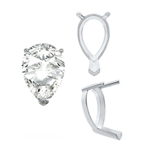 Load image into Gallery viewer, ITI NYC V-End Pear Shape Single Base Settings in 14K Gold (5.00 x 3.00 mm - 24.00 x 16.00 mm)
