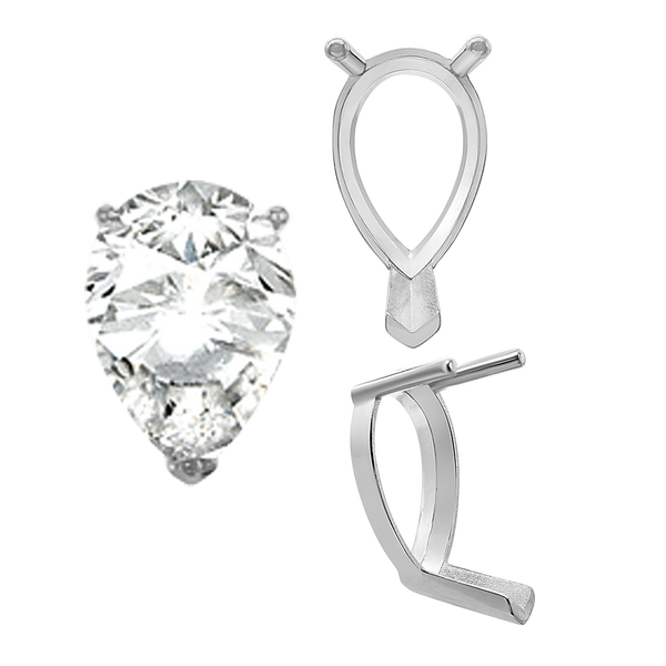 ITI NYC V-End Pear Shape Single Base Settings in 14K Gold (5.00 x 3.00 mm - 24.00 x 16.00 mm)