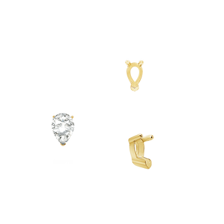 ITI NYC V-End Pear Shape Single Base Settings in 14K Gold (5.00 x 3.00 mm - 24.00 x 16.00 mm)