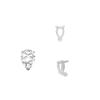 ITI NYC V-End Pear Shape Single Base Settings in Sterling Silver (5.00 x 3.00 mm - 15.00 x 10.00 mm)
