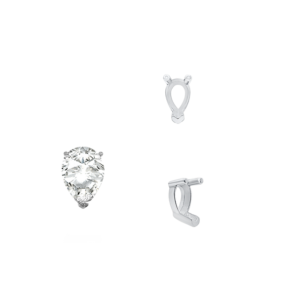 ITI NYC V-End Pear Shape Single Base Settings in 14K Gold (5.00 x 3.00 mm - 15.00 x 10.00 mm)