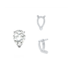 ITI NYC V-End Pear Shape Single Base Settings in Sterling Silver (5.00 x 3.00 mm - 15.00 x 10.00 mm)