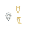ITI NYC V-End Pear Shape Single Base Settings in 14K Gold (5.00 x 3.00 mm - 24.00 x 16.00 mm)