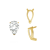 ITI NYC V-End Pear Shape Single Base Settings in 14K Gold (5.00 x 3.00 mm - 24.00 x 16.00 mm)