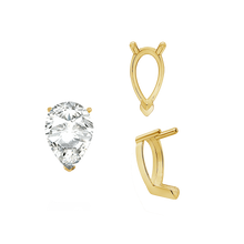 Load image into Gallery viewer, ITI NYC V-End Pear Shape Single Base Settings in 14K Gold (5.00 x 3.00 mm - 24.00 x 16.00 mm)
