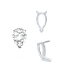 ITI NYC V-End Pear Shape Single Base Settings in Sterling Silver (5.00 x 3.00 mm - 15.00 x 10.00 mm)