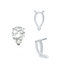 Load image into Gallery viewer, ITI NYC V-End Pear Shape Single Base Settings in 14K Gold (5.00 x 3.00 mm - 24.00 x 16.00 mm)
