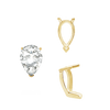 ITI NYC V-End Pear Shape Single Base Settings in 14K Gold (5.00 x 3.00 mm - 15.00 x 10.00 mm)