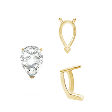 Load image into Gallery viewer, ITI NYC V-End Pear Shape Single Base Settings in 14K Gold (5.00 x 3.00 mm - 24.00 x 16.00 mm)
