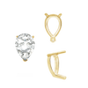 ITI NYC V-End Pear Shape Single Base Settings in 14K Gold (5.00 x 3.00 mm - 24.00 x 16.00 mm)