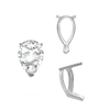 ITI NYC V-End Pear Shape Single Base Settings in Sterling Silver (5.00 x 3.00 mm - 15.00 x 10.00 mm)