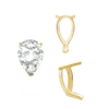 ITI NYC V-End Pear Shape Single Base Settings in 14K Gold (5.00 x 3.00 mm - 15.00 x 10.00 mm)