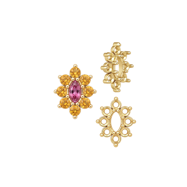 ITI NYC 8 Stone Marquise Shape Cluster Tops (4.00 x 1.75 mm - 8.00 x 4.00 mm)