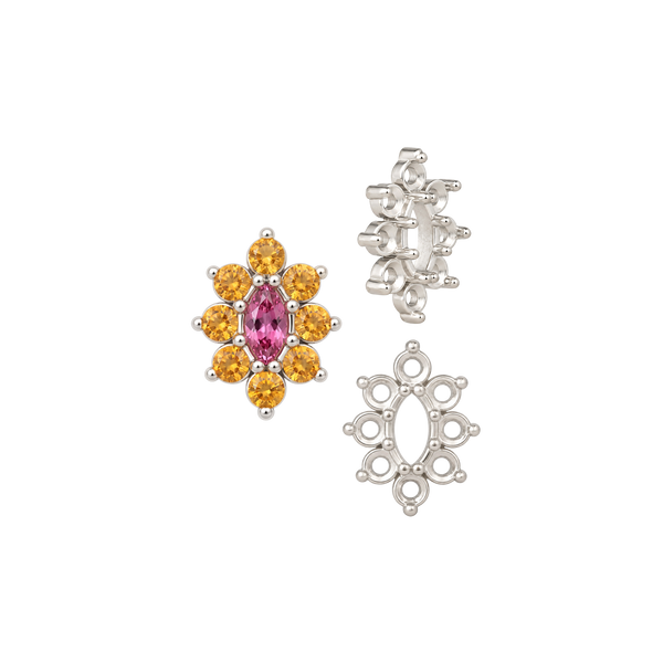 ITI NYC 8 Stone Marquise Shape Cluster Tops (4.00 x 1.75 mm - 8.00 x 4.00 mm)