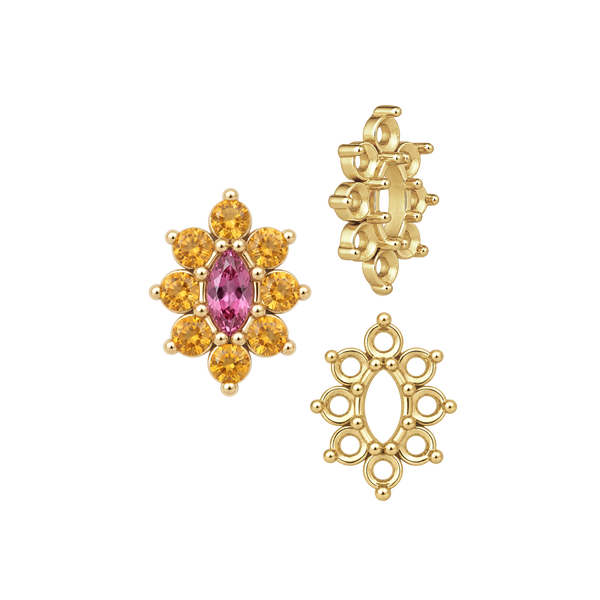 ITI NYC 8 Stone Marquise Shape Cluster Tops (4.00 x 1.75 mm - 8.00 x 4.00 mm)