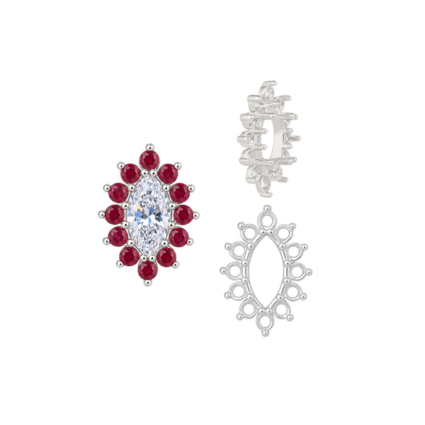 ITI NYC 12 Stone Marquise Shape Cluster Settings (4 x 2 mm - 10 x 5 mm)