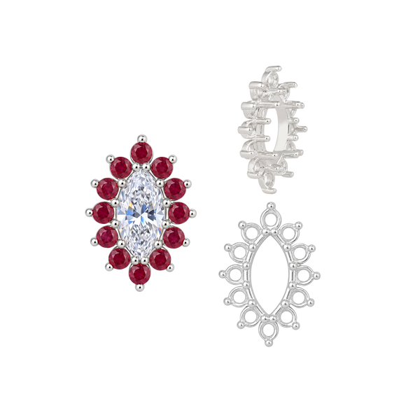 ITI NYC 12 Stone Marquise Shape Cluster Settings (4 x 2 mm - 10 x 5 mm)