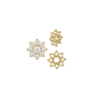 ITI NYC 8 Stone Round Cluster Tops (3.00 mm - 6.50 mm)