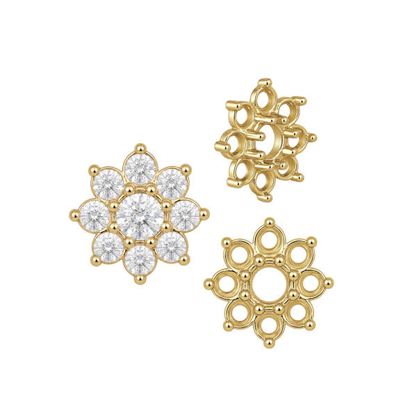 ITI NYC 8 Stone Round Cluster Tops (3.00 mm - 6.50 mm)