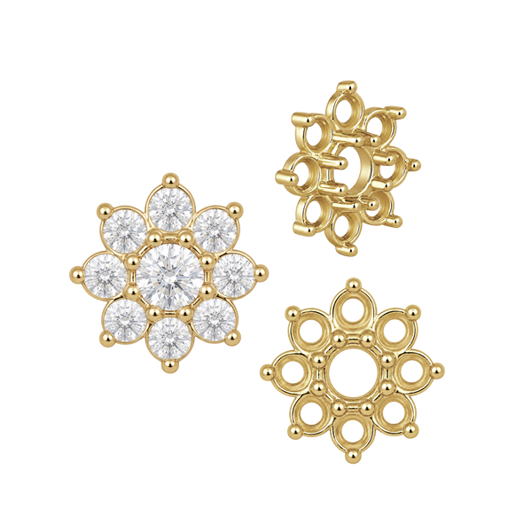 ITI NYC 8 Stone Round Cluster Tops (3.00 mm - 6.50 mm)