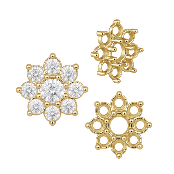 ITI NYC 8 Stone Round Cluster Tops (3.00 mm - 6.50 mm)
