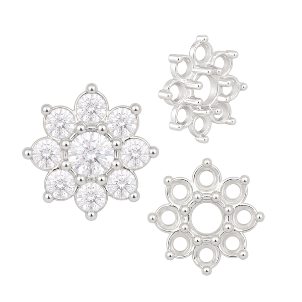 ITI NYC 8 Stone Round Cluster Tops (3.00 mm - 6.50 mm)