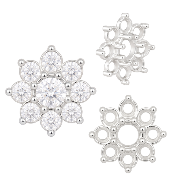 ITI NYC 8 Stone Round Cluster Tops (3.00 mm - 6.50 mm)