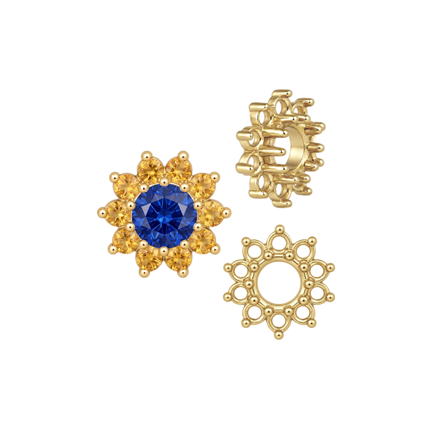 ITI NYC 10 Stone Round Cluster Tops (3.00 mm - 7.00 mm)